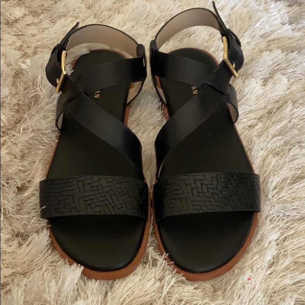 Cole Haan Black Strappy Sandals